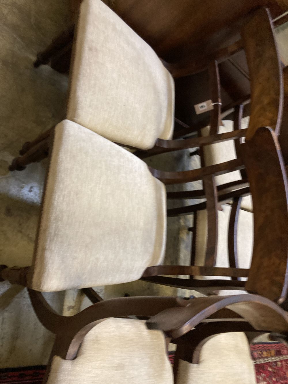 A set of six William IV mahogany dining chairs